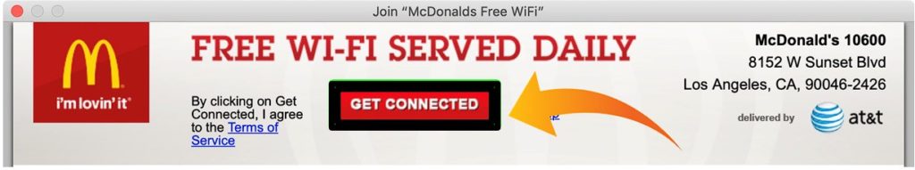 How to connect to McDonald's WiFi on Mac